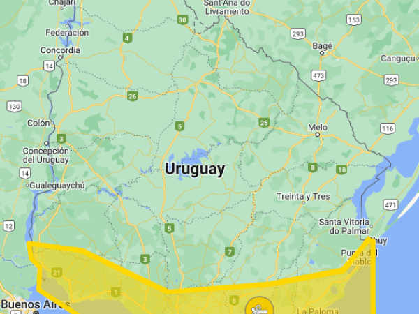 Ahora Maldonado está bajo alerta Amarilla por vientos fuertes, tormentas y lluvias