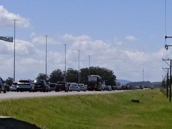 Interbalnearia está con tránsito congestionado