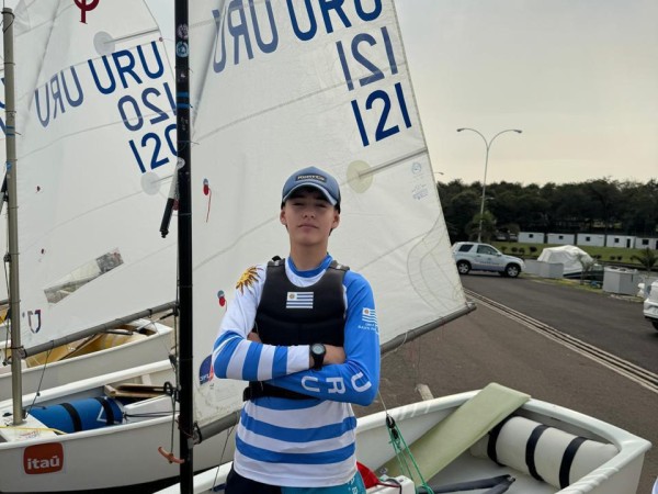 Joven regatista del Yacht Club Punta del Este destacó en el sudamericano de Optimist en Paraguay