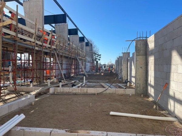 Avanza la construcción de la nueva piscina de calentamiento en el Campus de Maldonado