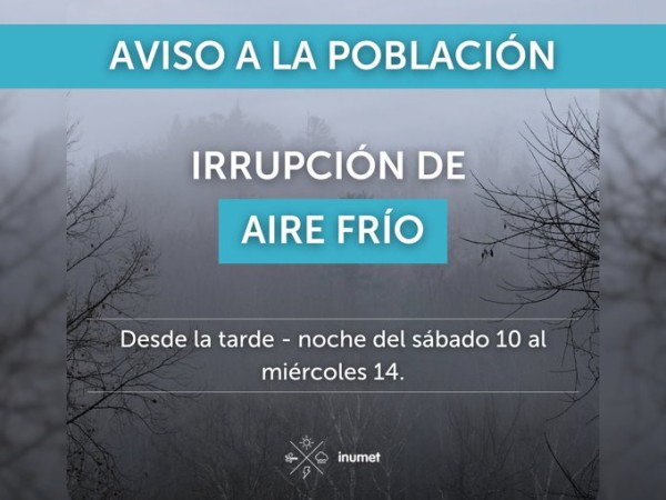 INUMET, frío, temperatura