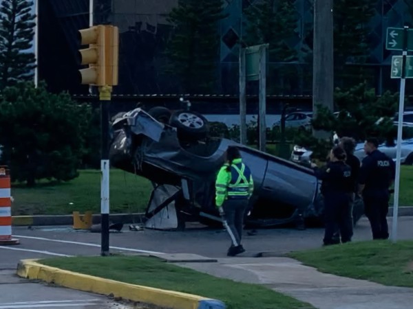 Impactante choque en...