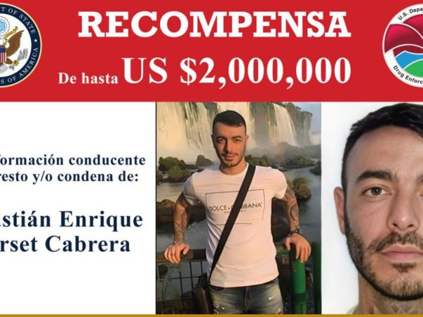 Estados Unidos ofrece U$S 2 millones por información que permita atrapar al uruguayo Sebastián Marset