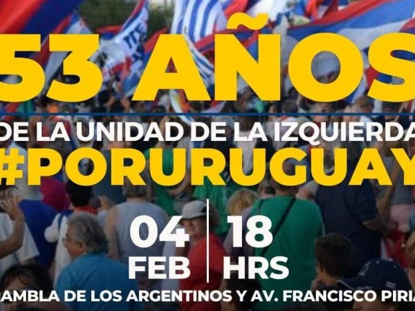 Frente Amplio cumple 53 años y convoca a una concentración en la rotonda de Piriápolis