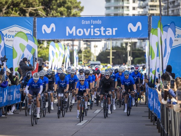 Movistar acompañó a más de 1.200 ciclistas en el Gran Fondo en Punta Del Este